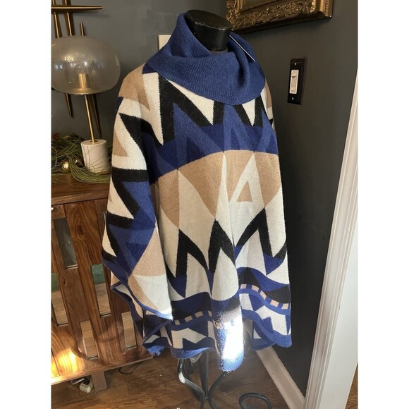 Peruvian Connection Baby Alpaca Wool Roll Neck Baluran Poncho Cape Shawl $369 - Picture 7 of 9